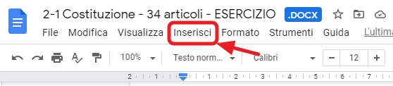 Inserisci