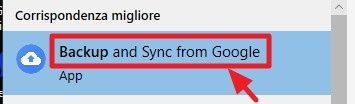Backup and sync froma google