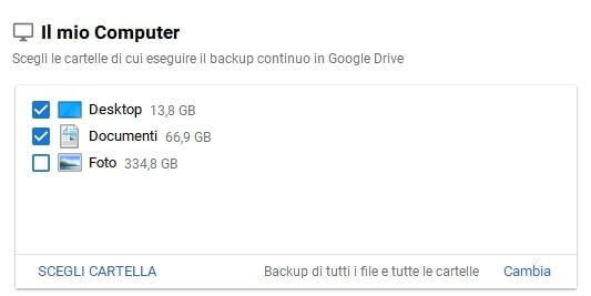 scelta cartelle desktop e documenti