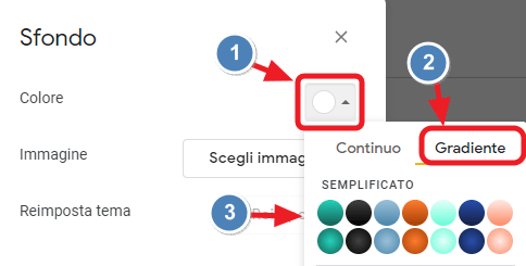 cambia colore dello sfondo