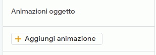 aggiungi animazione
