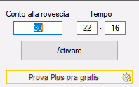 impostare e attivere minuto contdown