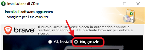 opzione no grazie