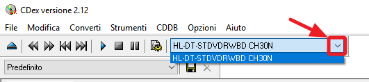 menu lettore CD
