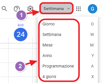menu settimana mese anno