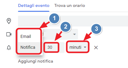 modifica promemoria