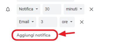 aggiungere una notifica