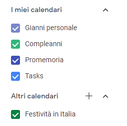 elenco calendari