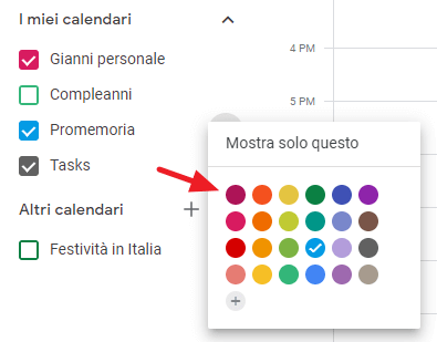 scegli colore