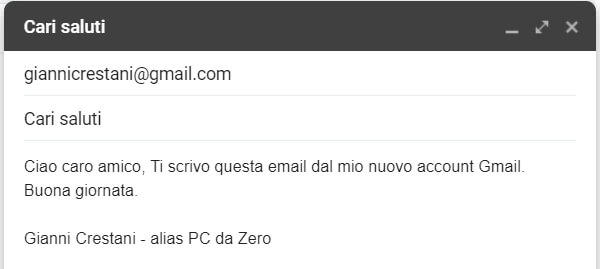 messaggio email
