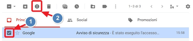 segnalare spam