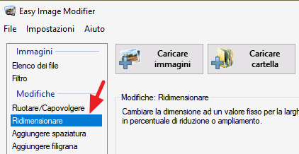 ridimensiona