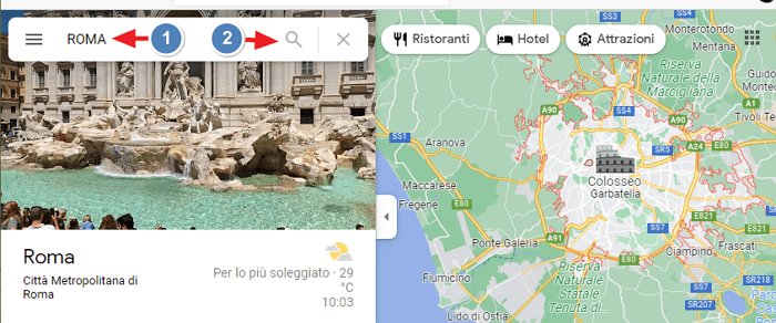 ricerca in google maps