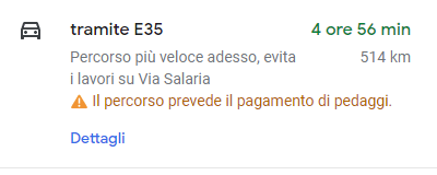 informazioni del percorso