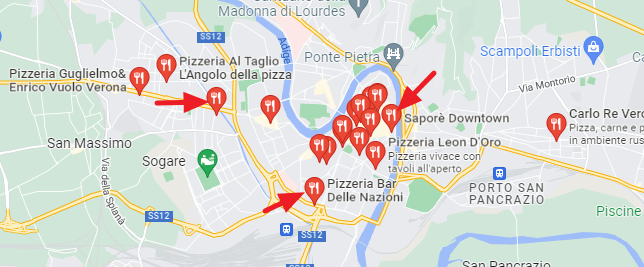 pizzerie sulla mappa