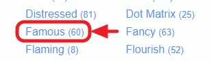 font famoso