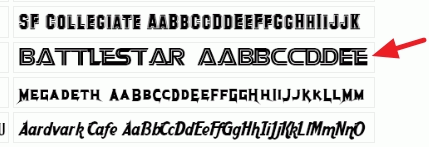 scelta specifica del font