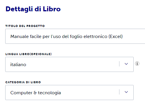 aggiungi dettagli libro