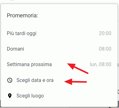 scegli data e ora