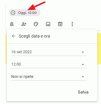 modifica promemoria