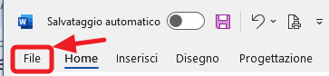menu file di word