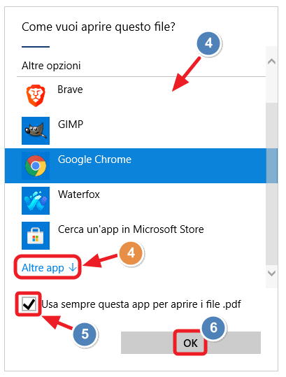 usa sempre questa app predefinita