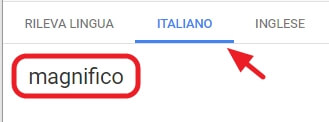 tradurre una parola