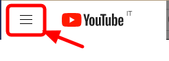 apri menu youtube