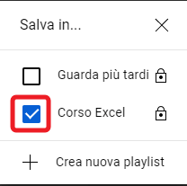 scegli playlist