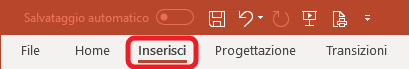 scheda inserisci