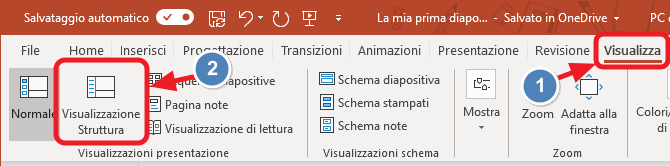 visualizzazione struttura