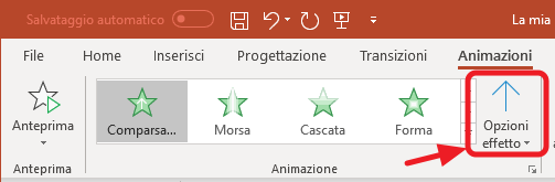 opzioni effetto