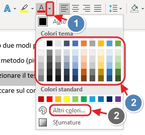 tavolozza dei colori