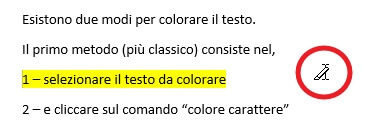 testo evidenziato