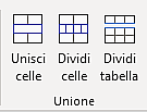 unire e dividere celle