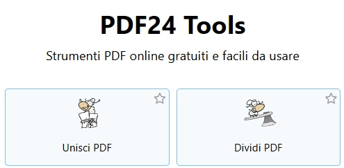 PDF24 Tools - dividere e unire PDF online