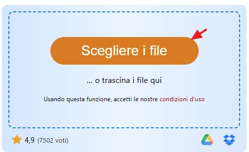 scegli file PDF da dividere