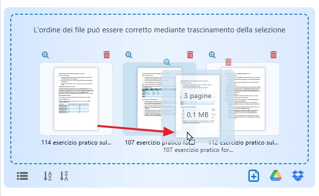 ordinare e ruotare pagine PDF