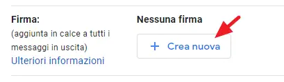 crea nuova firma