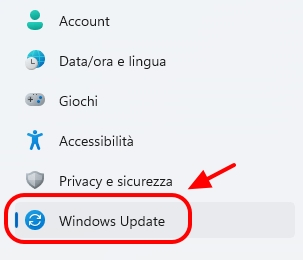 Impostazioni di Windows 11 - schermata iniziale