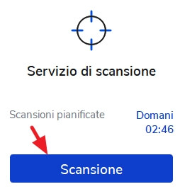Malwarebytes - pulsante Scansione