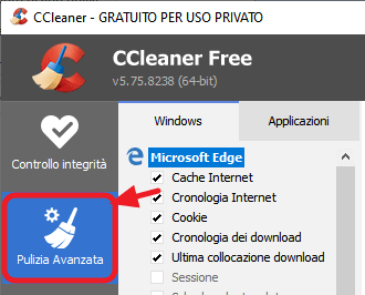CCleaner - Pulizia avanzata