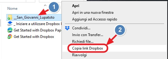 Copia link Dropbox