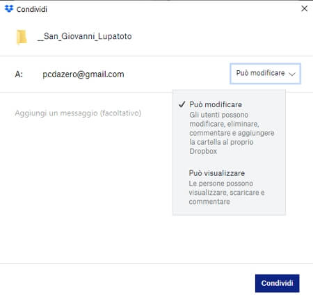 Condividere file e cartelle - permessi