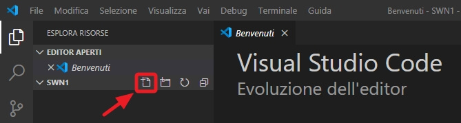 crea nuovo file
