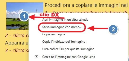 Salva immagine con nome